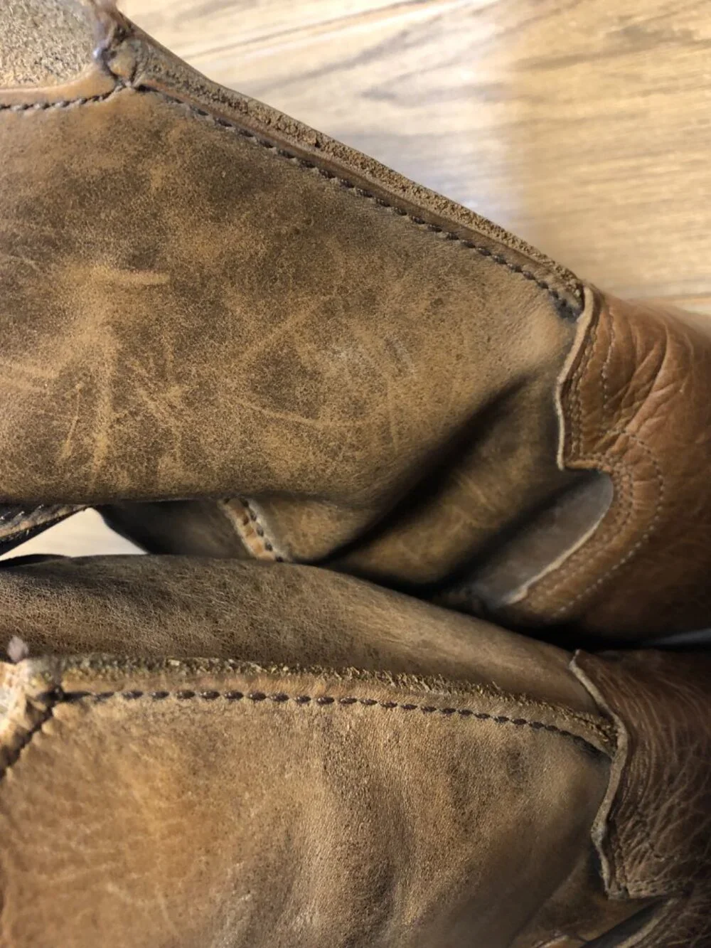 Ariat men cowboy western style brown leather boots, 13